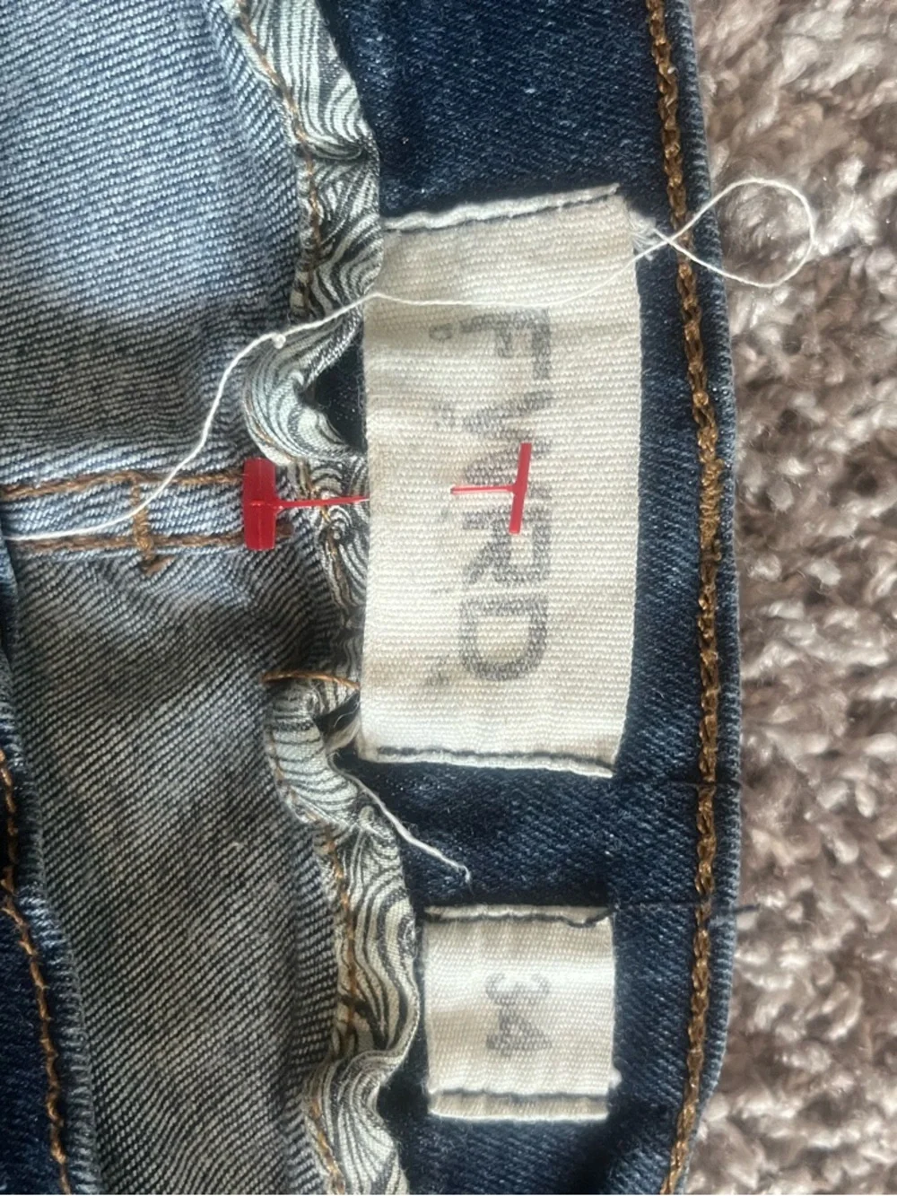 Men's Slim Distressed Panel Blue Jeans